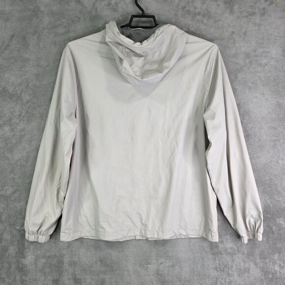 Mens Weatherproof Vintage Hooded Jacket Gray & Red Blue Striped Full Zip Size XL - Picture 6 of 9